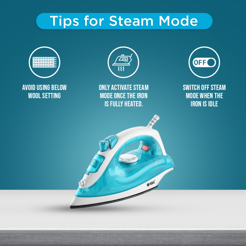 Orbit Rider 1 1200 W Steam Iron (Blue) Made in india