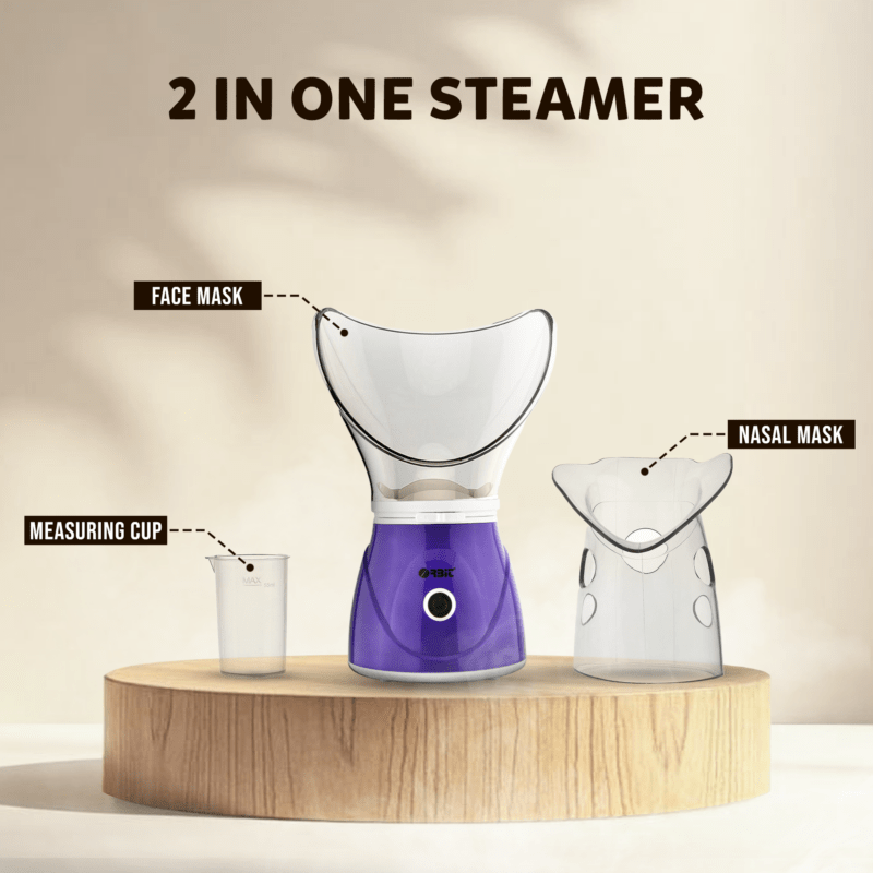 Orbit 2 in 1 Safe nasal and Facial Steamer For Home Spa Face - Purple