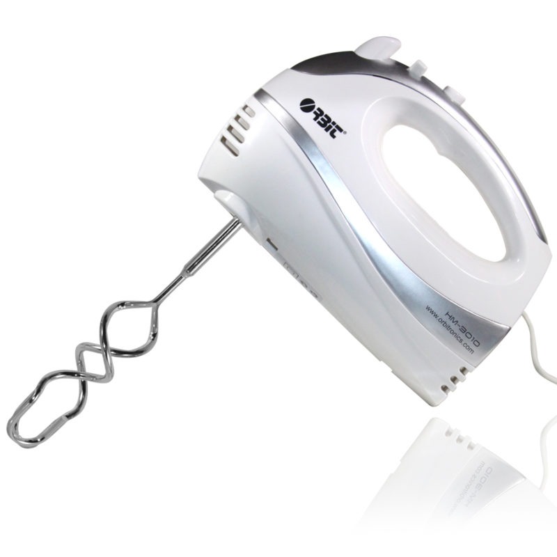 Orbit HM-3010 Hand Blender 300 Watts 2 in 1 Hand Mixer (White & Silver)